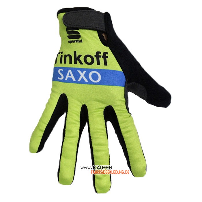 2020 Tinkoff Saxo Lange Handschuhe Grun Shwarz